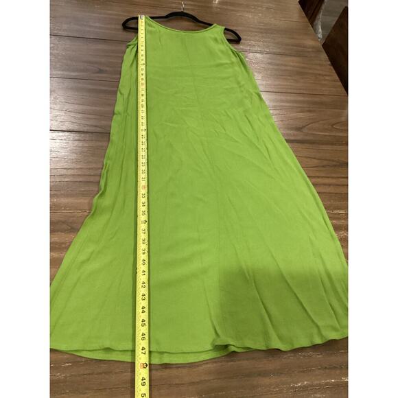 Double D Ranch Wear vintage Tank Sleeveless Maxi Dress Scoop Neck Neon Green M - Picture 7 of 7